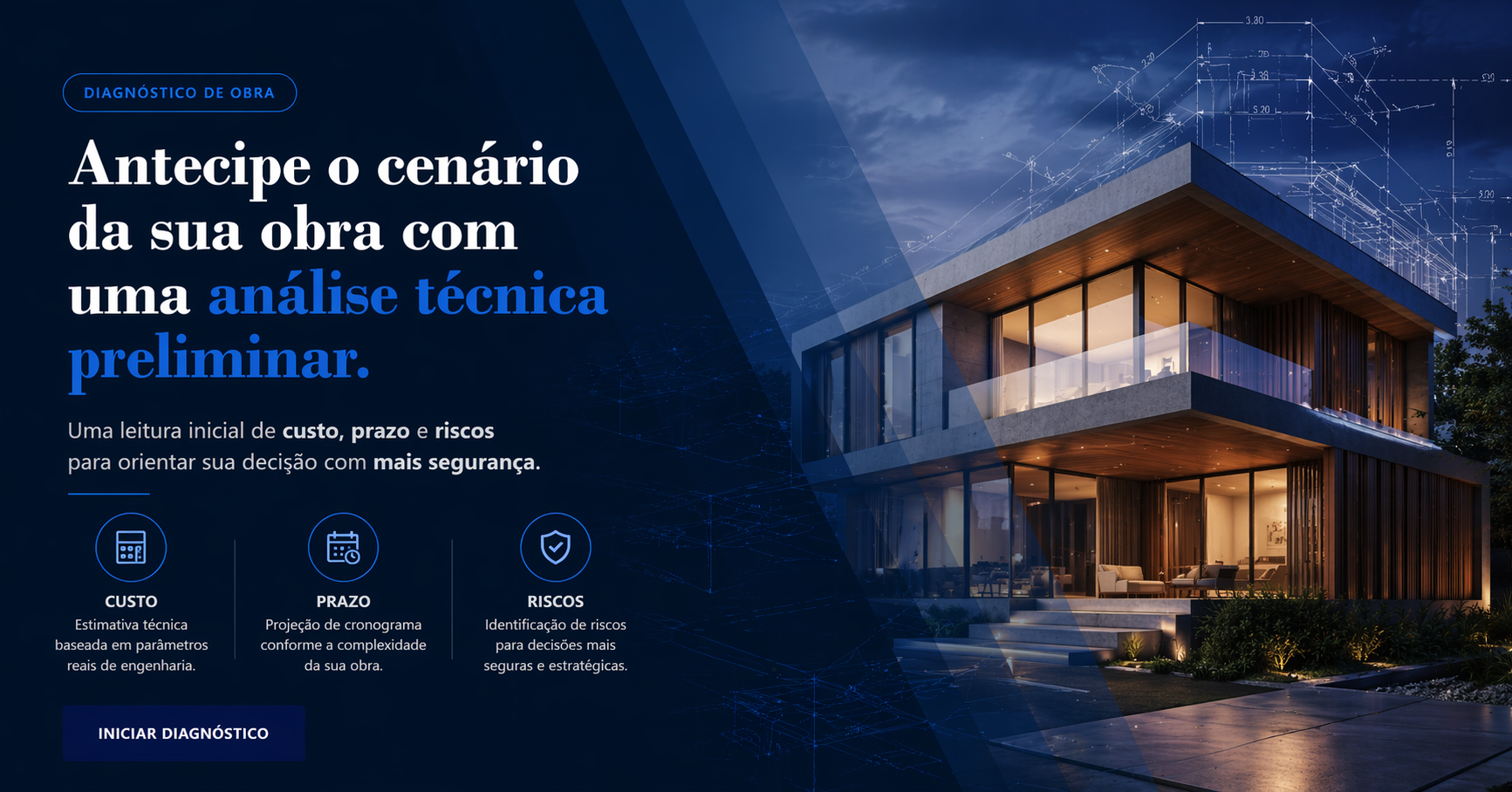 Residência de alto padrão com sobreposição de plantas técnicas